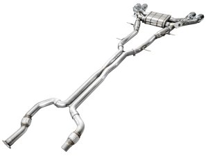 Cadillac CT4-V Blackwing Performance Exhaust - AWE Tuning - SwitchPath, Cat Back - Chrome Silver - `21-`27